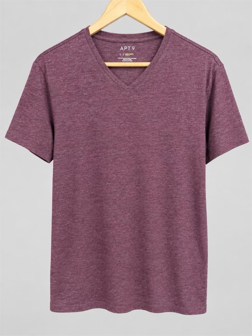 Apt. 9 Men's Heather Plum V-Neck Tee